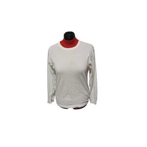 Old Navy plain white long sleeve tee size large